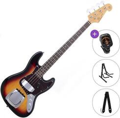Bajo de 4 cuerdas SX SJB62C+ Premium SET 3-Tone Sunburst/Mano derecha