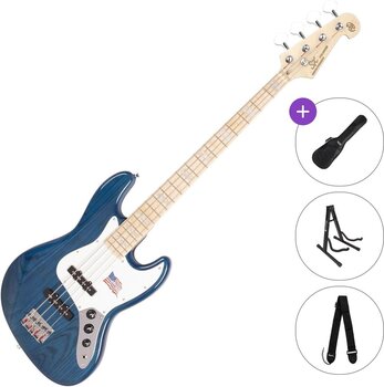 Електрическа бас китара SX SJB75 Standard SET Trans Blue Електрическа бас китара - 1