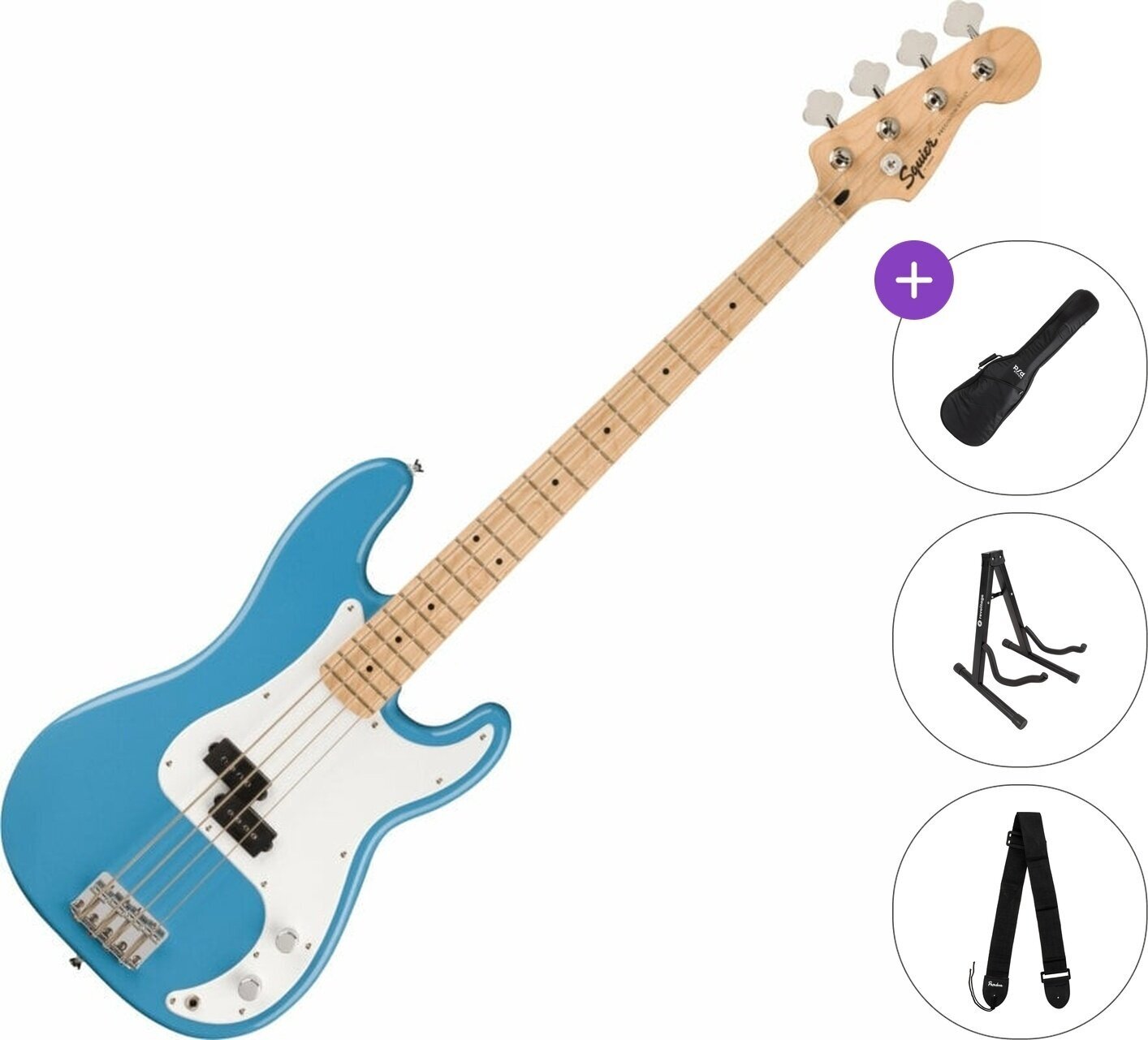 Elektromos basszusgitár Fender Squier Sonic Precision Bass MN Standard SET California Blue Elektromos basszusgitár