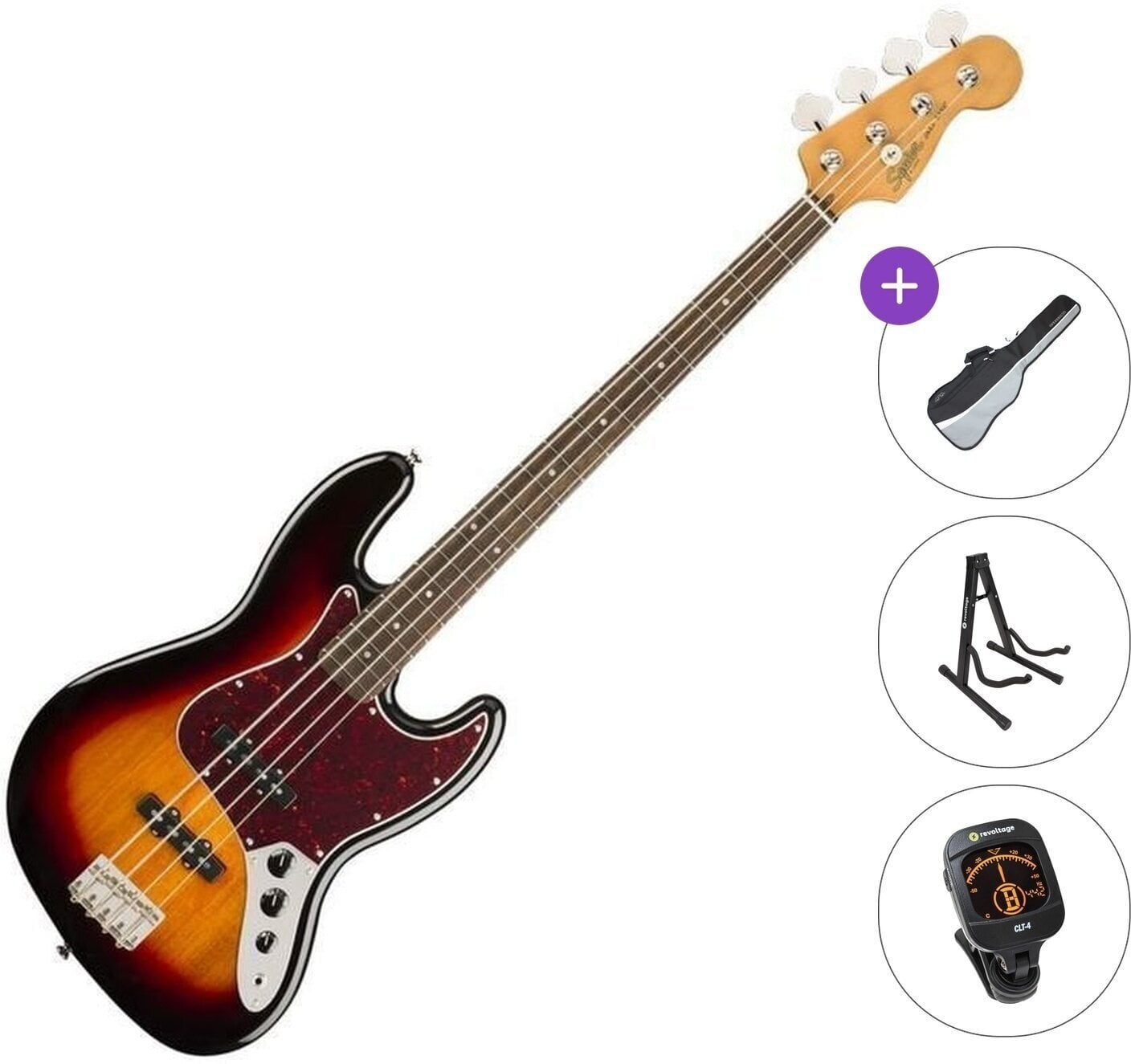 Električna bas gitara Fender Squier Classic Vibe '60s Jazz Bass IL Standard SET 3-Color Sunburst Električna bas gitara