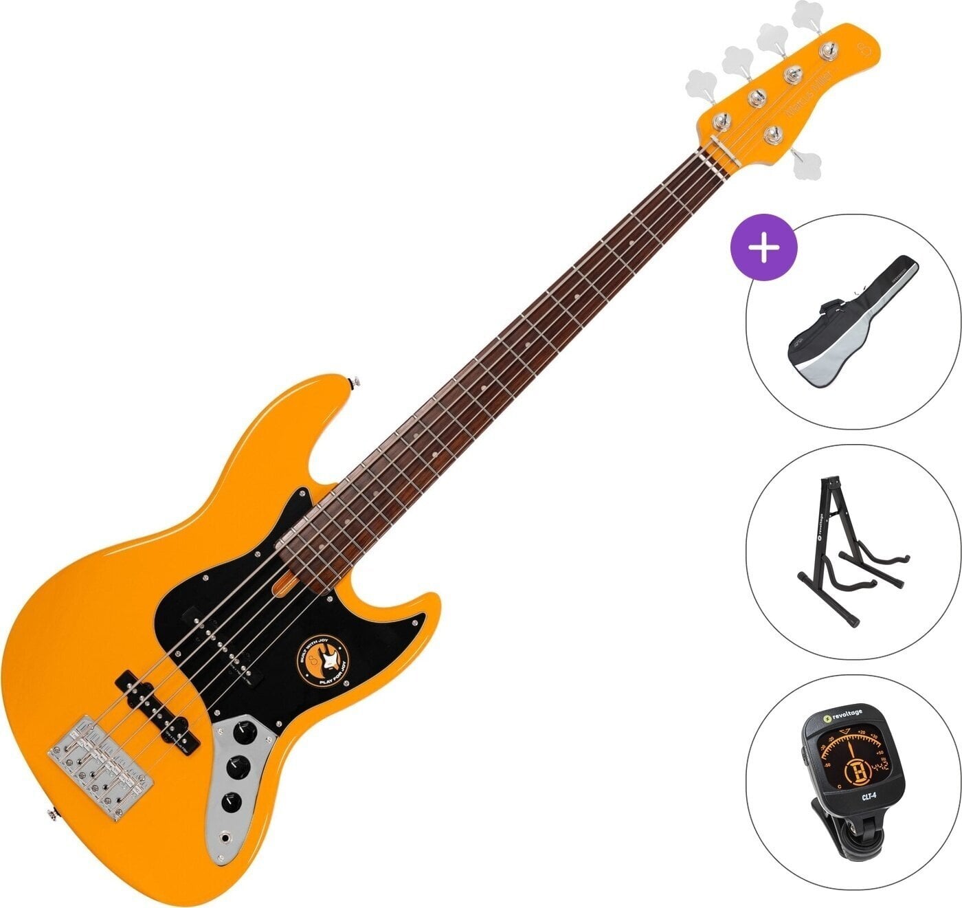 Bajo de 5 cuerdas Sire Marcus Miller V3P-5 Standard SET Orange Bajo de 5 cuerdas