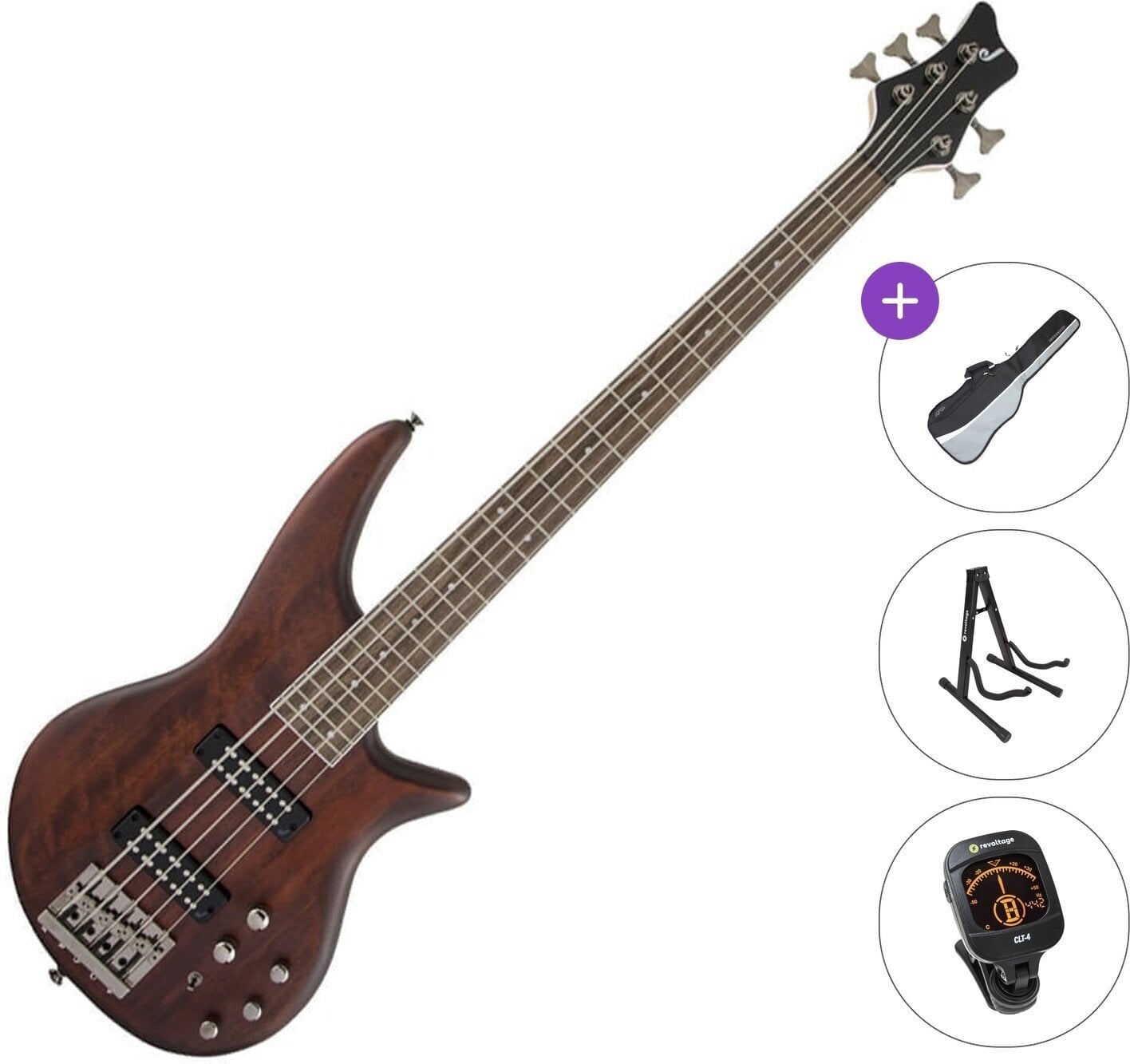 5 žičana bas gitara Jackson JS Series Spectra Bass JS3V LF Standard SET Walnut Stain 5 žičana bas gitara