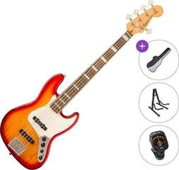 5-strunná baskytara Fender Squier Classic Vibe Active '70s Jazz Bass V LRL Standard SET Sienna Sunburst 5-strunná baskytara