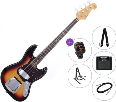 4-string Bassguitar SX SJB62C+ Premium SET 3-Tone Sunburst 4-string Bassguitar - 1