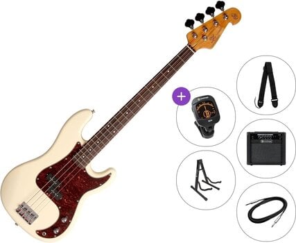 Elektromos basszusgitár SX SPB62 Premium SET Vintage White Elektromos basszusgitár - 1