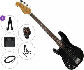 4-strenget basguitar SX SPJ62 LH Premium SET Black 4-strenget basguitar