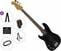 4 stīgu basģitāra SX SPJ62 LH Premium SET Black 4 stīgu basģitāra