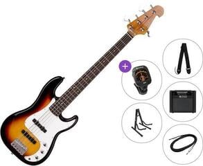 5 stygų bosinė gitara SX SPB62+/5 Premium SET 3-Tone Sunburst 5 stygų bosinė gitara