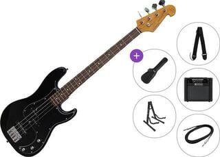 Bajo de 4 cuerdas SX SPJ62+ Premium SET Black Bajo de 4 cuerdas