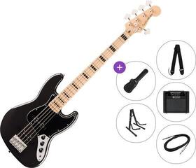 5-strunná baskytara Fender Squier Affinity Series Active Jazz Bass V MN Premium SET Black Metallic 5-strunná baskytara