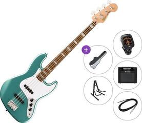 Elektrická baskytara Fender Squier Affinity Series Active Jazz Bass LRL Premium SET Mystic Sea Foam Green Elektrická baskytara