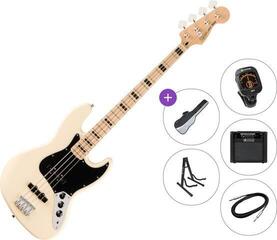 Elektrická baskytara Fender Squier Affinity Series Active Jazz Bass MN Premium SET Olympic White Elektrická baskytara