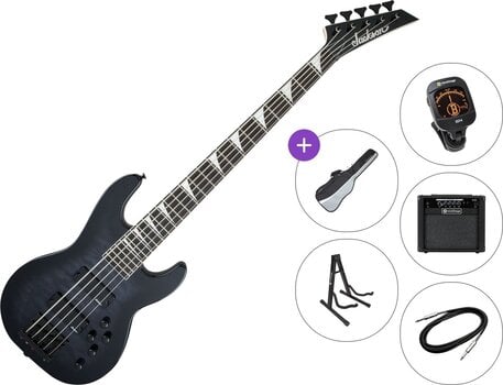 5-strunná baskytara Jackson JS Series Concert Bass JS3VQ AH Premium SET Transparent Black Sunburst 5-strunná baskytara - 1