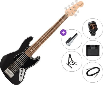 6-strunná baskytara Fender Squier Affinity Series Jazz Bass VI LRL Premium SET Black Metallic 6-strunná baskytara - 1