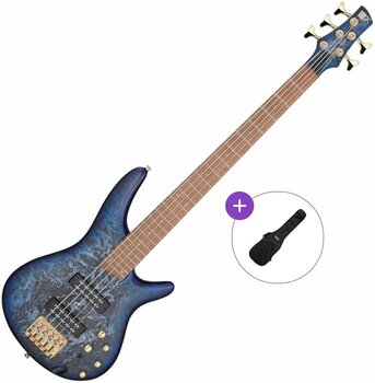 5-strenget basguitar Ibanez SR305EDX-CZM Basic SET Cosmic Blue Frozen Matte 5-strenget basguitar - 1