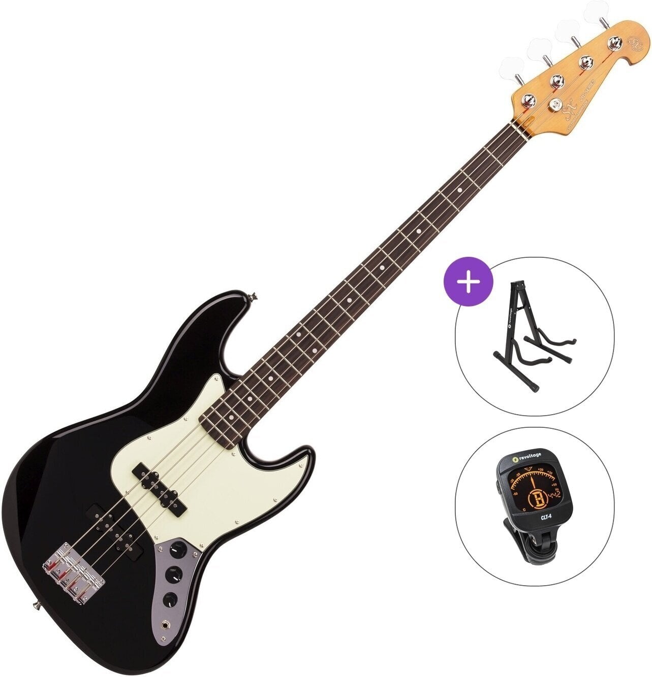 Basse électrique SX SJB62-BK Basic SET Black Basse électrique