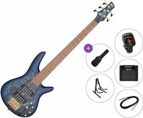 5 žičana bas gitara Ibanez SR305EDX-CZM Premium SET Cosmic Blue Frozen Matte 5 žičana bas gitara