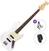 Baixo de 4 cordas SX SJB62 Basic SET Olympic White Baixo de 4 cordas