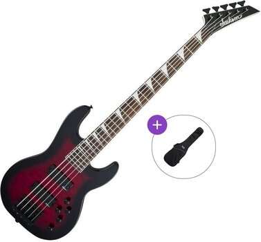 5 strunska bas kitara Jackson JS Series Concert Bass JS3VQ AH Basic SET Transparent Red Burst 5 strunska bas kitara - 1
