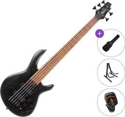 5 žičana bas gitara Cort B5 Element Open Pore Standard SET Trans Black 5 žičana bas gitara