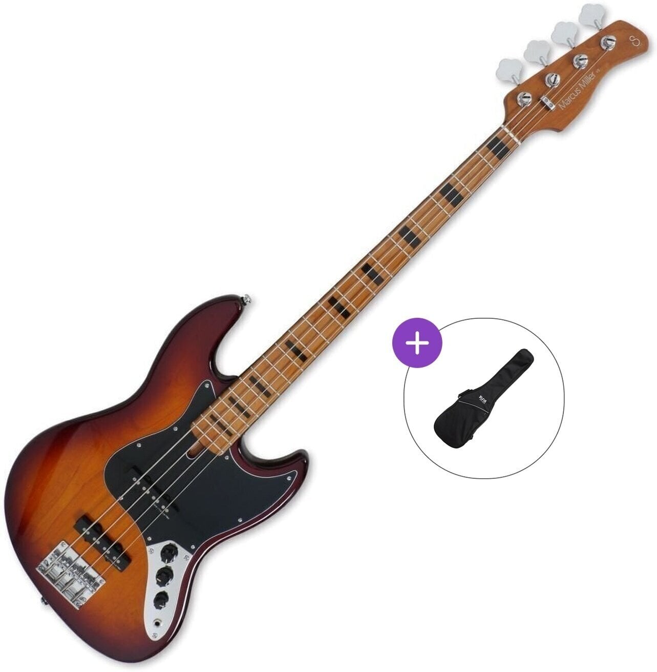 Bajo de 4 cuerdas Sire Marcus Miller V5 Alder-4 Basic SET Tobacco Sunburst Bajo de 4 cuerdas