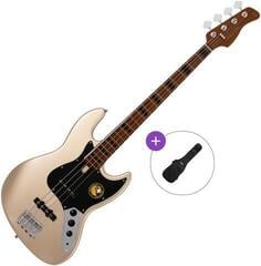 Bajo de 4 cuerdas Sire Marcus Miller V5 Alder-4 Basic SET Champagne Gold Metallic Bajo de 4 cuerdas