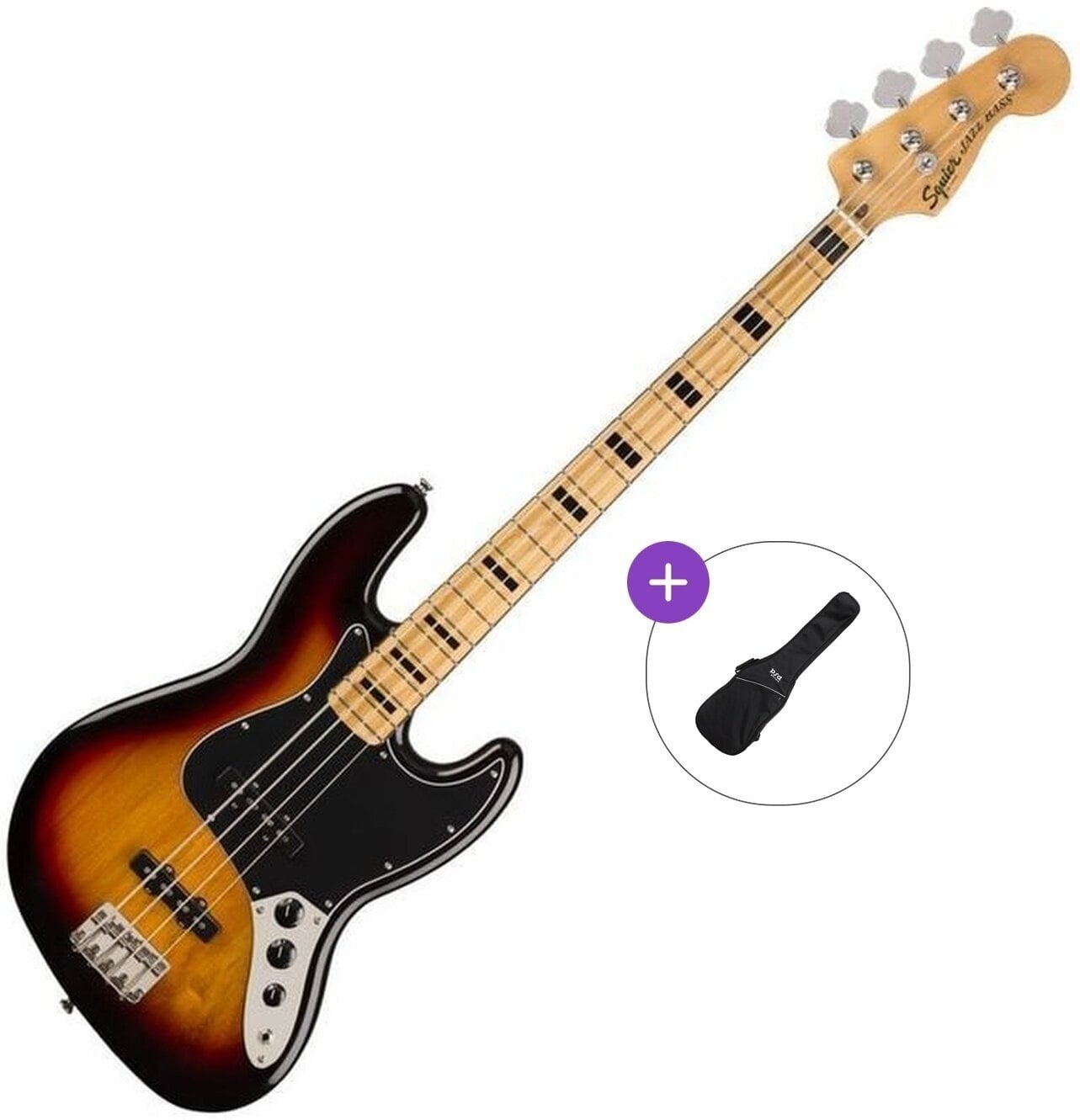 Elektrische basgitaar Fender Squier Classic Vibe '70s Jazz Bass MN Basic SET 3-Color Sunburst Elektrische basgitaar