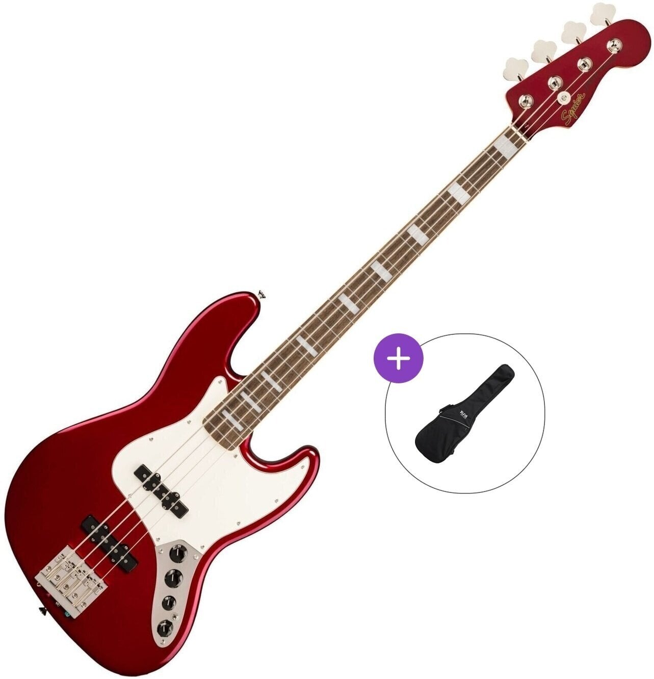 Električna bas kitara Fender Squier FSR Classic Vibe Active '70s Jazz Bass LRL Basic SET Candy Apple Red Električna bas kitara