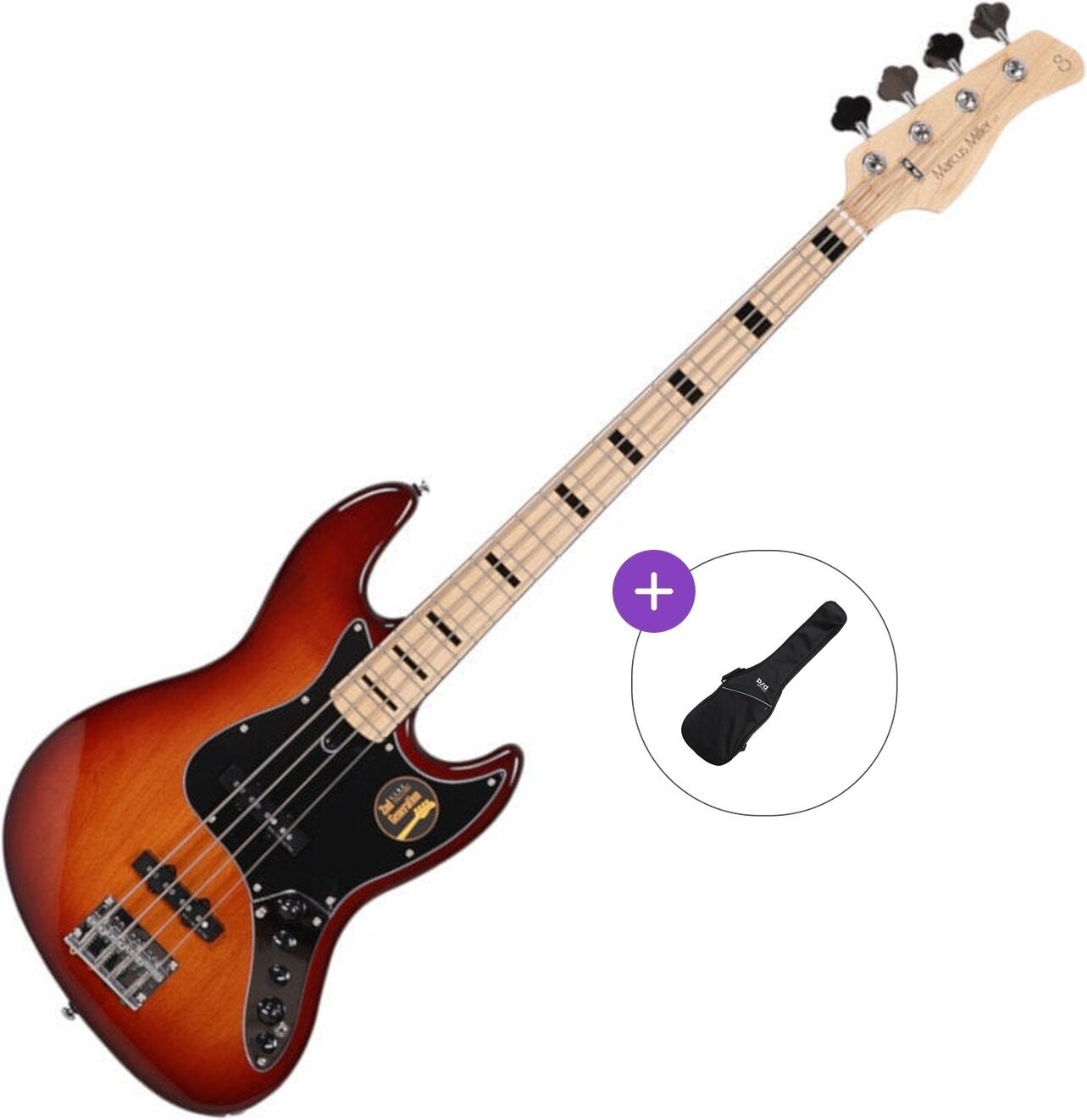 4 stīgu basģitāra Sire Marcus Miller V7 Vintage Alder-4 2nd Gen Basic SET Tobacco Sunburst 4 stīgu basģitāra