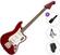 6 strunska bas kitara Fender Squier FSR Classic Vibe Bass VI LRL Standard SET Candy Apple Red 6 strunska bas kitara