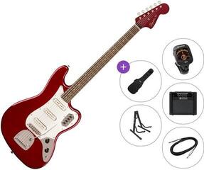 6 strunska bas kitara Fender Squier FSR Classic Vibe Bass VI LRL Premium SET Candy Apple Red 6 strunska bas kitara