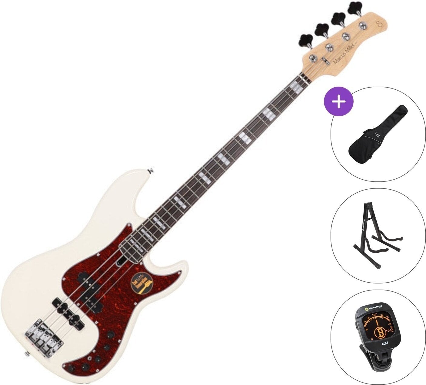4-strenget basguitar Sire Marcus Miller P7 Alder-4 2nd Gen Standard SET Antique White 4-strenget basguitar