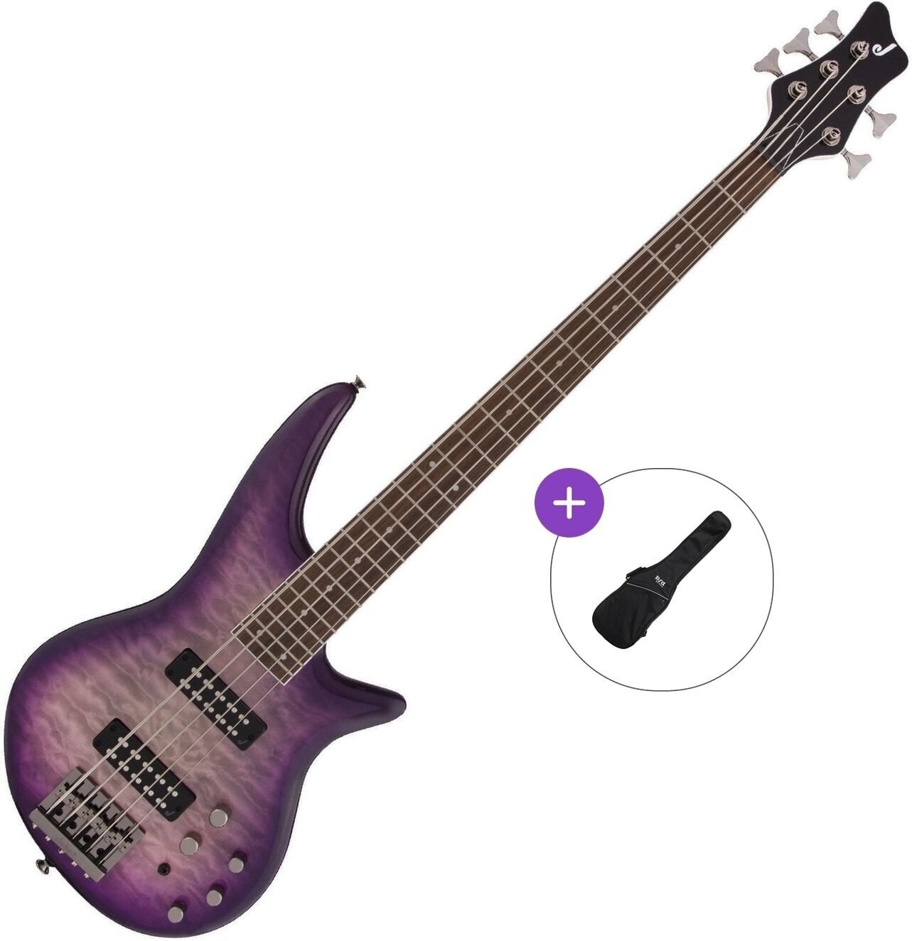 5-струнна бас китара Jackson JS Series Spectra Bass JS3Q V Basic SET Purple Phaze 5-струнна бас китара