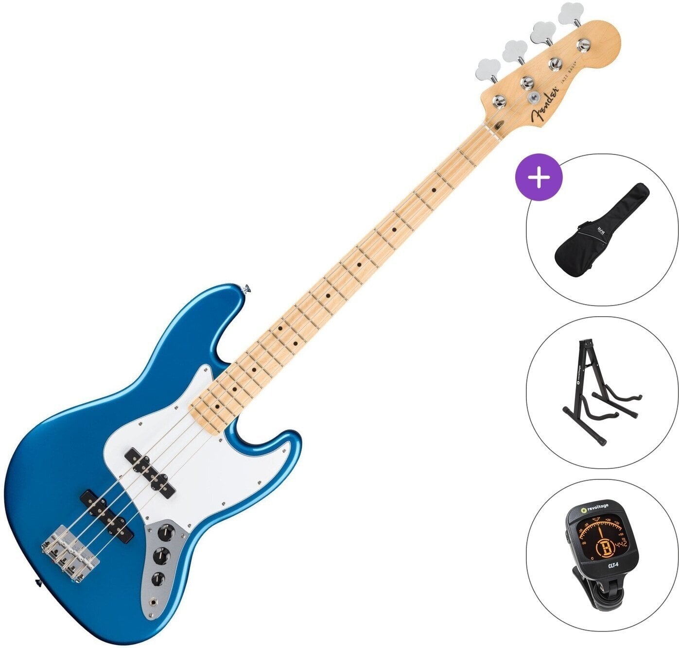 Električna bas kitara Fender Standard Jazz Bass MN Standard SET Aqua Marine Metallic Električna bas kitara