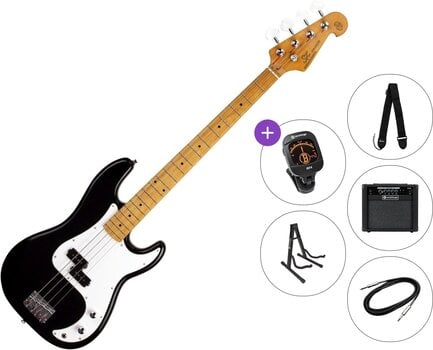 Električna bas kitara SX SPB57+ Premium SET Black Električna bas kitara - 1