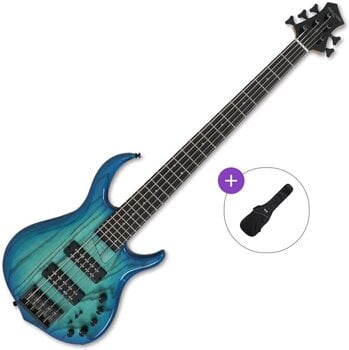 5 strunska bas kitara Sire Marcus Miller M5 Swamp Ash-5 2nd Gen Basic SET Transparent Blue 5 strunska bas kitara - 1