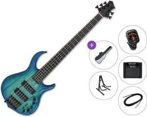 5-струнна бас китара Sire Marcus Miller M5 Swamp Ash-5 2nd Gen Premium SET Transparent Blue 5-струнна бас китара
