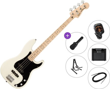 Električna bas kitara Fender Squier Affinity Series Precision Bass PJ MN BPG Premium SET Olympic White Električna bas kitara - 1