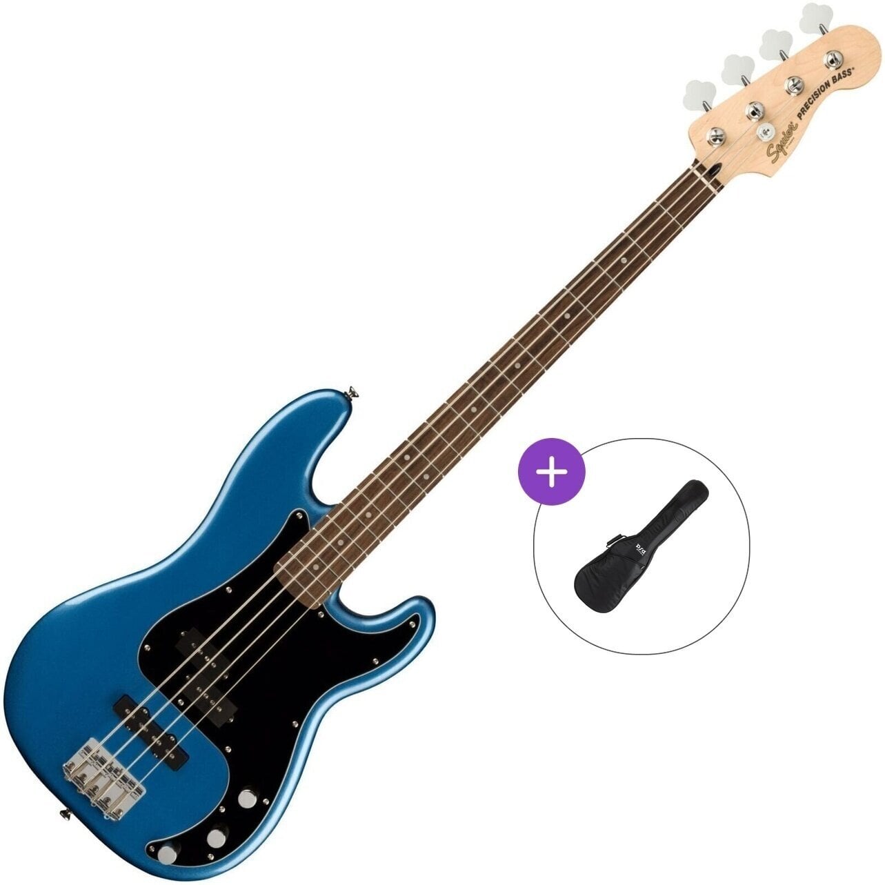 4-strenget basguitar Fender Squier Affinity Series Precision Bass PJ LRL BPG Basic SET Lake Placid Blue 4-strenget basguitar