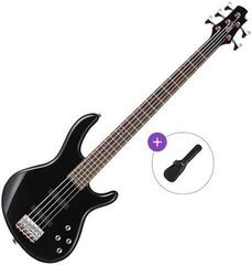 5-snarige basgitaar Cort Action Bass V Plus Basic SET Black 5-snarige basgitaar