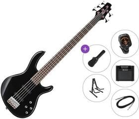 5-snarige basgitaar Cort Action Bass V Plus Premium SET Black 5-snarige basgitaar