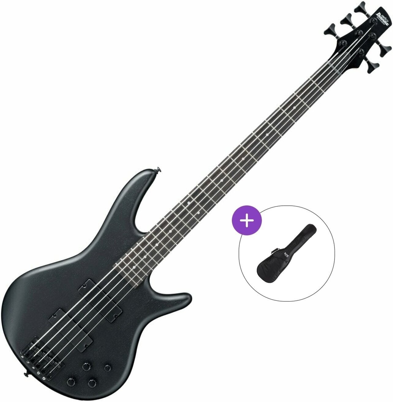 5-strenget basguitar Ibanez GSR205B-WK Basic SET Weathered Black 5-strenget basguitar