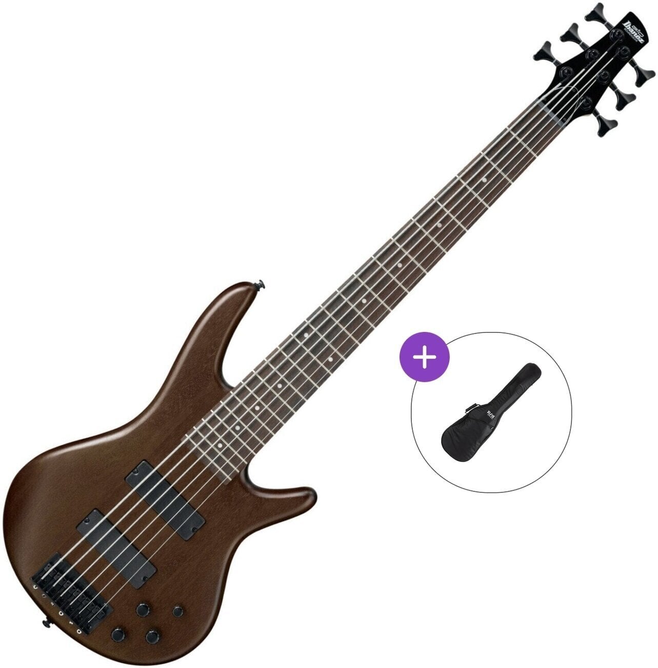 6 žičana bas gitara Ibanez GSR206B-WNF Basic SET Walnut Flat 6 žičana bas gitara