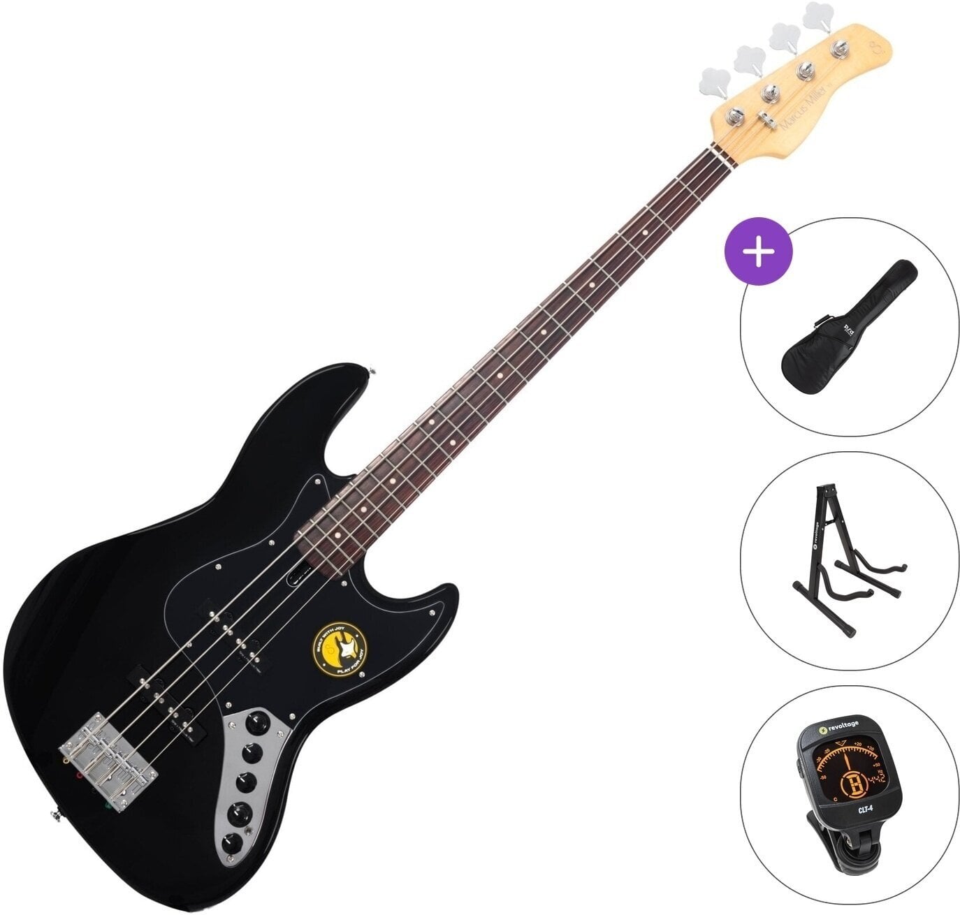 Električna bas kitara Sire Marcus Miller V3-4 Standard SET Black Električna bas kitara