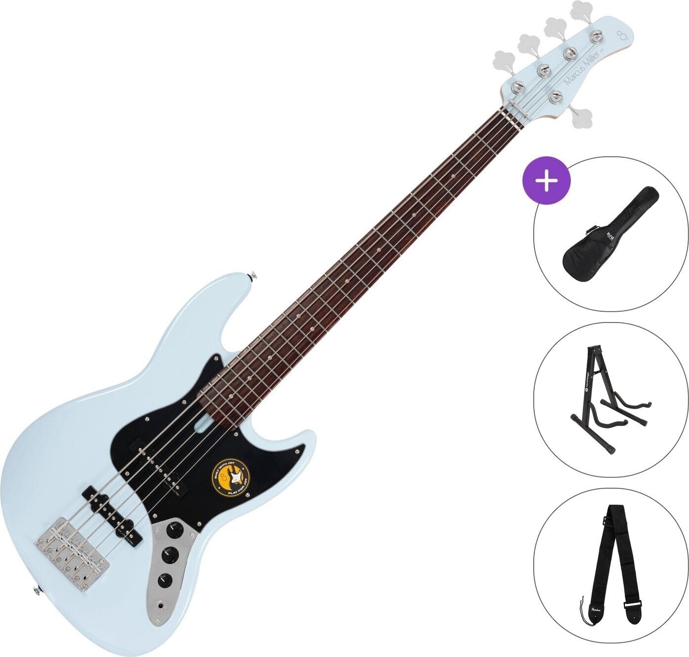 5 strunska bas kitara Sire Marcus Miller V3P-5 Standard SET Sonic Blue 5 strunska bas kitara