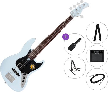 5 strunska bas kitara Sire Marcus Miller V3P-5 Premium SET Sonic Blue 5 strunska bas kitara - 1