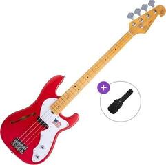 4-string Bassguitar SX SBA2PH Basic SET Rosso Corsa Red 4-string Bassguitar