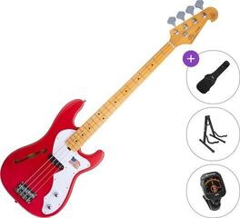 4-string Bassguitar SX SBA2PH Standard SET Rosso Corsa Red 4-string Bassguitar