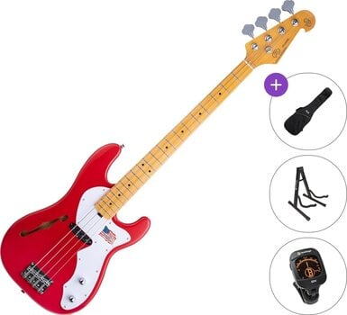4-string Bassguitar SX SBA2PH Standard SET Rosso Corsa Red 4-string Bassguitar - 1