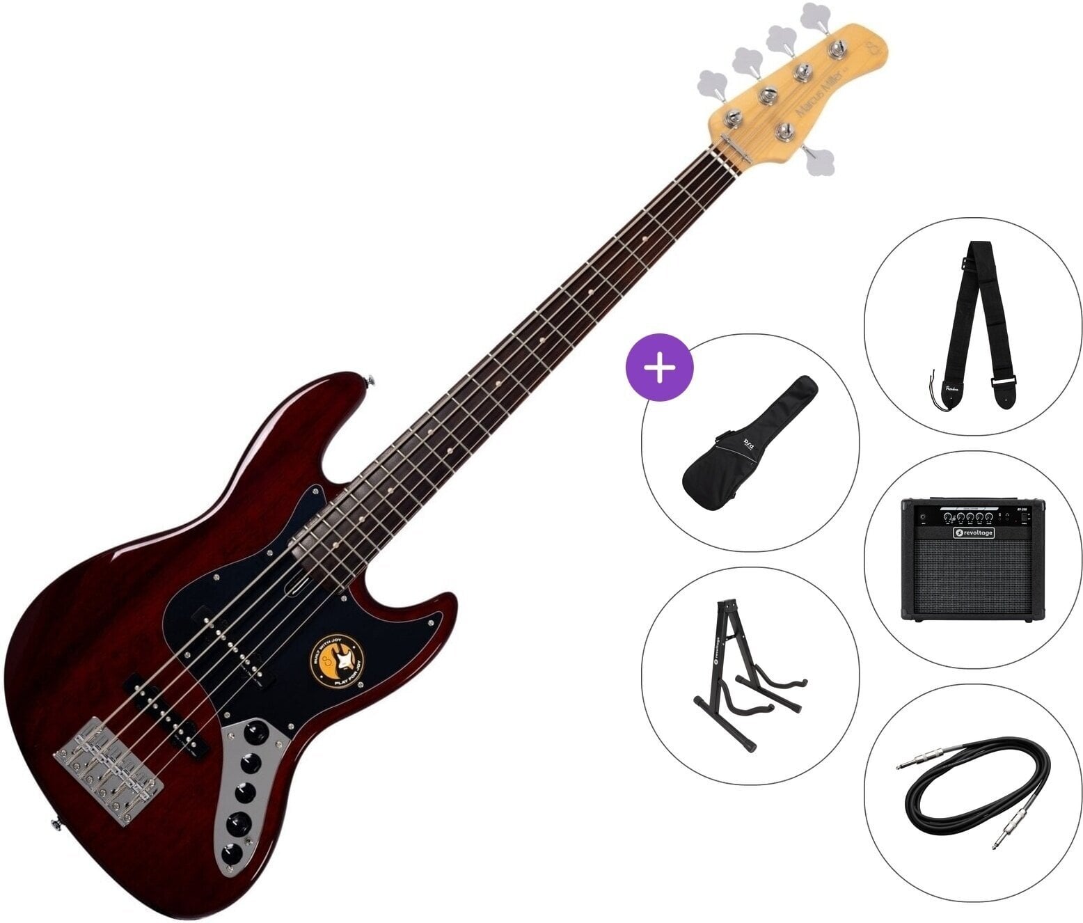 5 žičana bas gitara Sire Marcus Miller V3-5 Premium SET Mahogany 5 žičana bas gitara